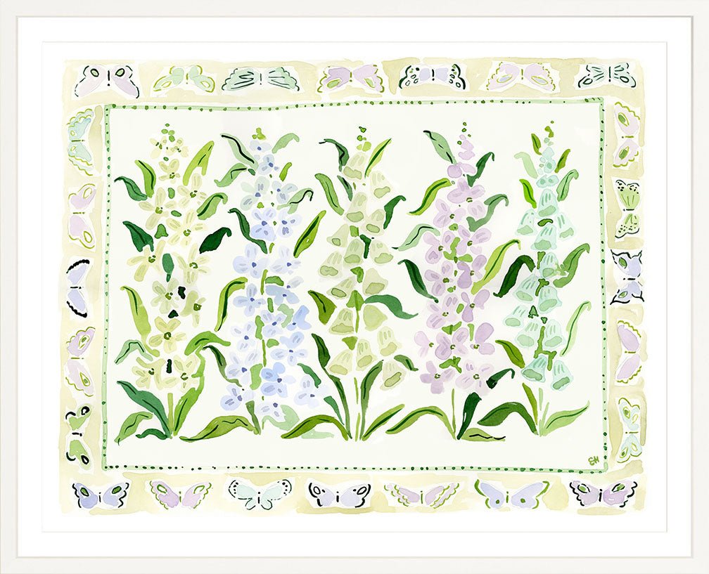 The "Lilac Butterfly Charms" Fine Art Print, Flower Charms Series - Liza Pruitt