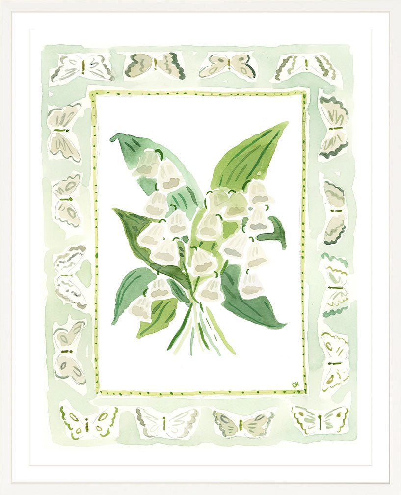 The "Lily of the Valley Charms" Watercolor Fine Art Print, Flower Charm Series - Liza Pruitt