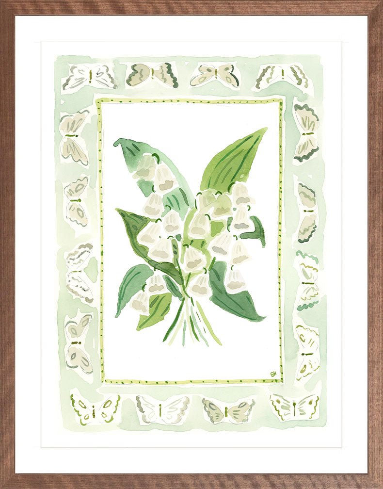 The "Lily of the Valley Charms" Watercolor Fine Art Print, Flower Charm Series - Liza Pruitt