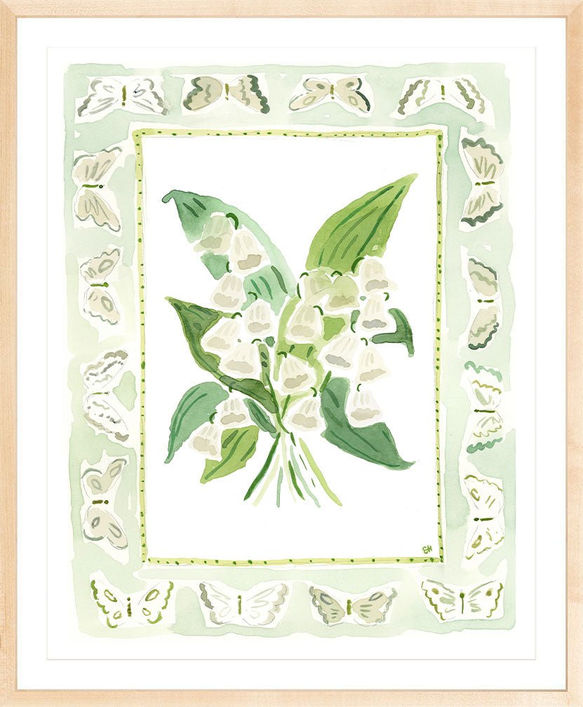 The "Lily of the Valley Charms" Watercolor Fine Art Print, Flower Charm Series - Liza Pruitt