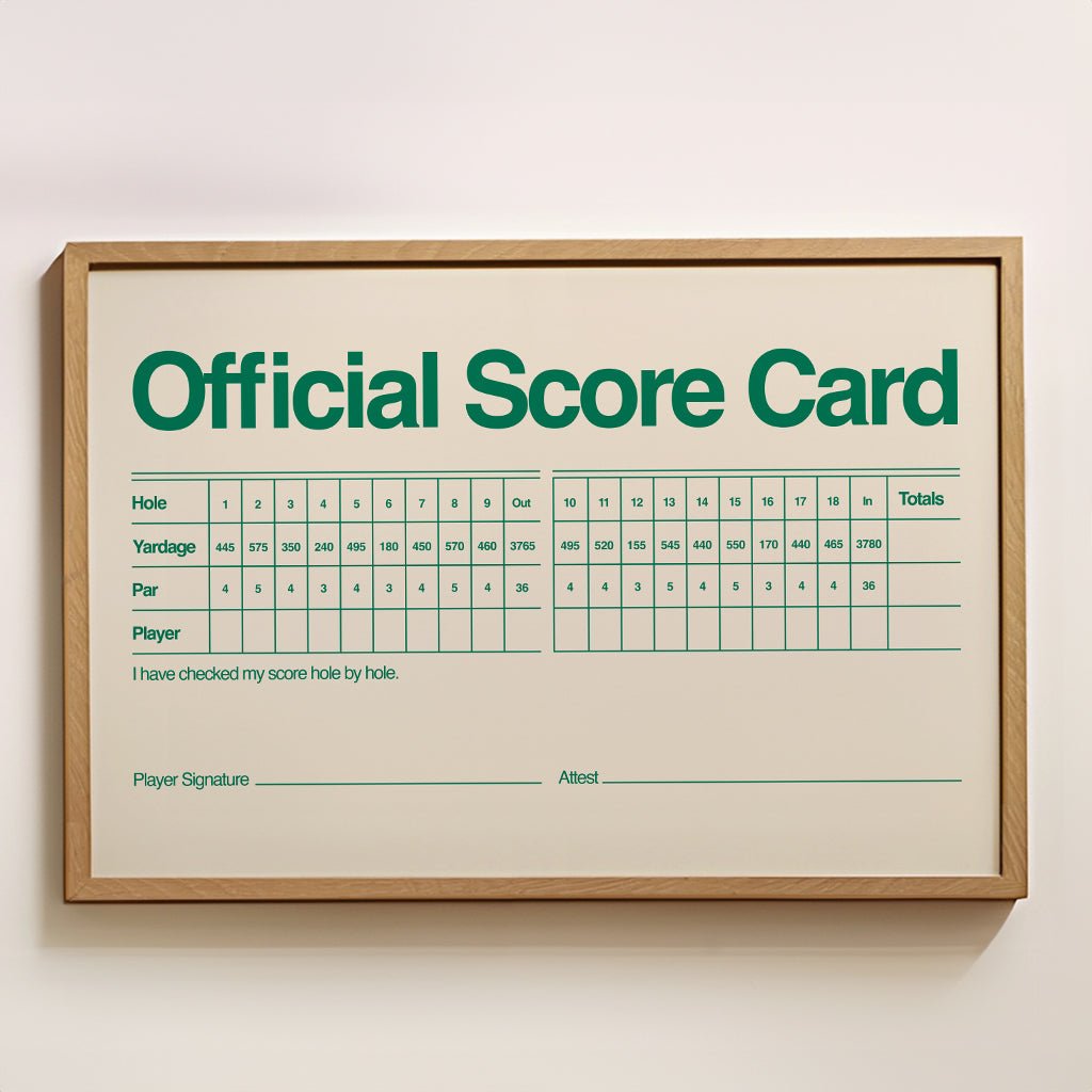 The Masters Score Card - Liza Pruitt