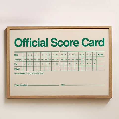 The Masters Score Card - Liza Pruitt