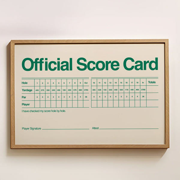 The Masters Score Card - Liza Pruitt