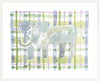 The "Plaid Elephant" Watercolor Animal Fine Art Print - Liza Pruitt