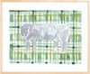 The "Plaid Hippo" Watercolor Animal Fine Art Print - Liza Pruitt