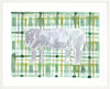 The "Plaid Hippo" Watercolor Animal Fine Art Print - Liza Pruitt