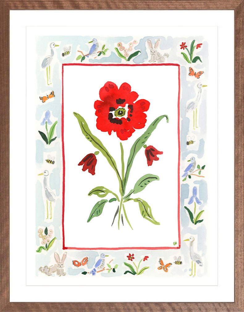 The "Somerset Charms" Watercolor Fine Art Print, Flower Charm Series - Liza Pruitt