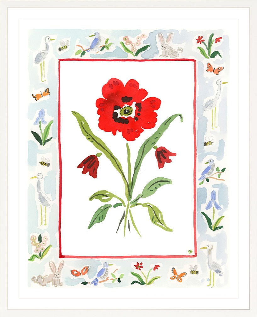The "Somerset Charms" Watercolor Fine Art Print, Flower Charm Series - Liza Pruitt
