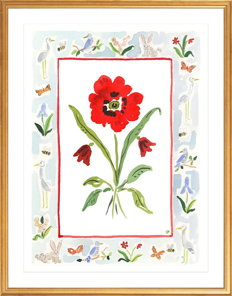 The "Somerset Charms" Watercolor Fine Art Print, Flower Charm Series - Liza Pruitt
