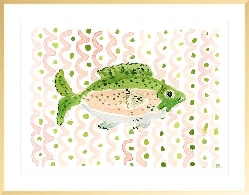 The "Swim Like a Fish" Watercolor Fish Fine Art Print - Liza Pruitt