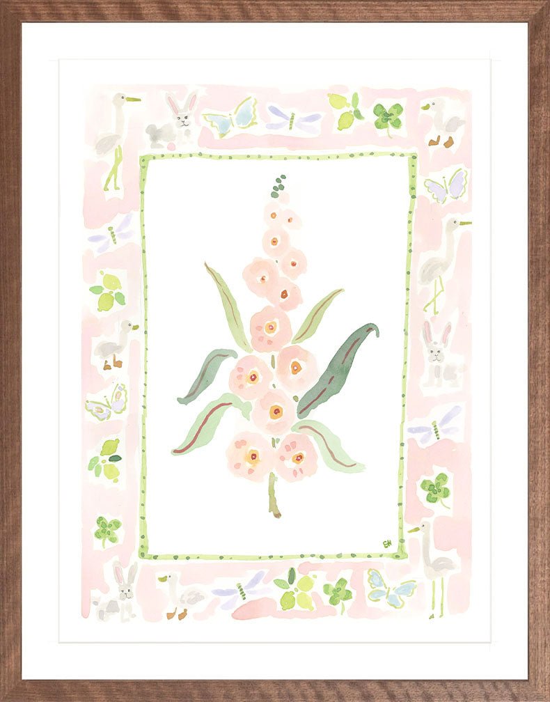 The "Whimsywood Charms" Watercolor Fine Art Print, Flower Charm Series - Liza Pruitt