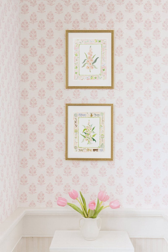 The "Whimsywood Charms" Watercolor Fine Art Print, Flower Charm Series - Liza Pruitt