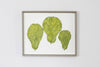 Three Green Fig Leaf Series II | 20" h x 25" w | Framed - Liza Pruitt