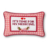 Time for my Medicine Needlepoint Pillow - Liza Pruitt