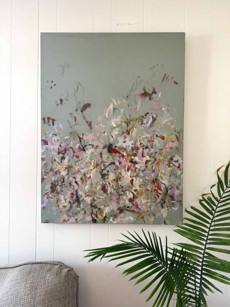 Tiny Hands and Honeysuckle Vines | 40" h x 30" w - Liza Pruitt