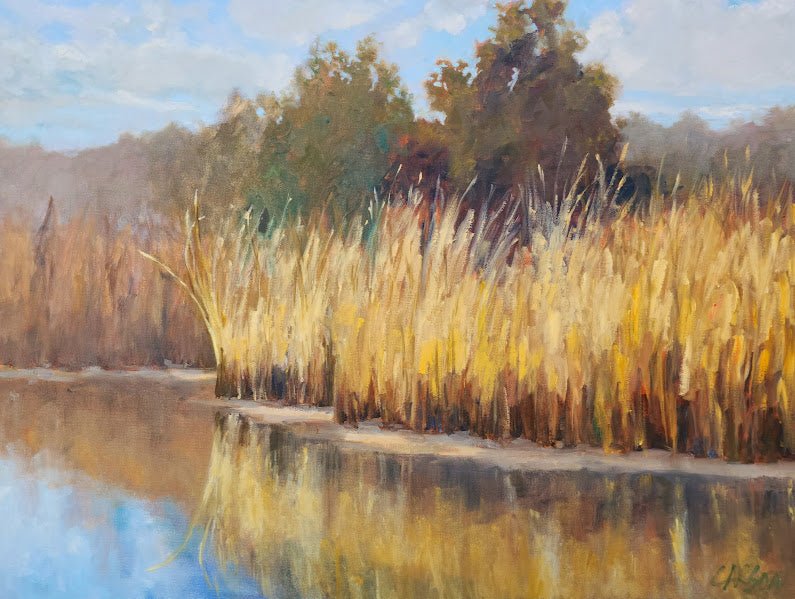 Tributary Reeds | 30” h x 40” w - Liza Pruitt