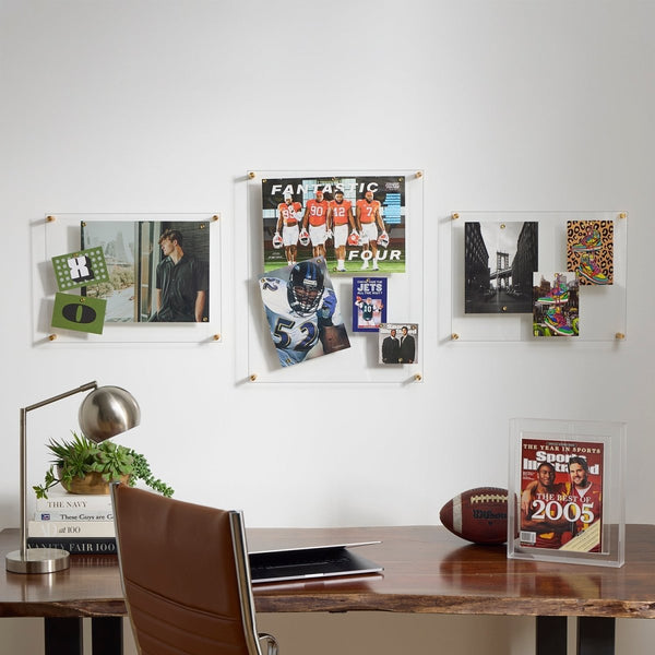 Triple Combo Gallery Wall: Set of 3 Acrylic Memo Boards + Magnets - Liza Pruitt