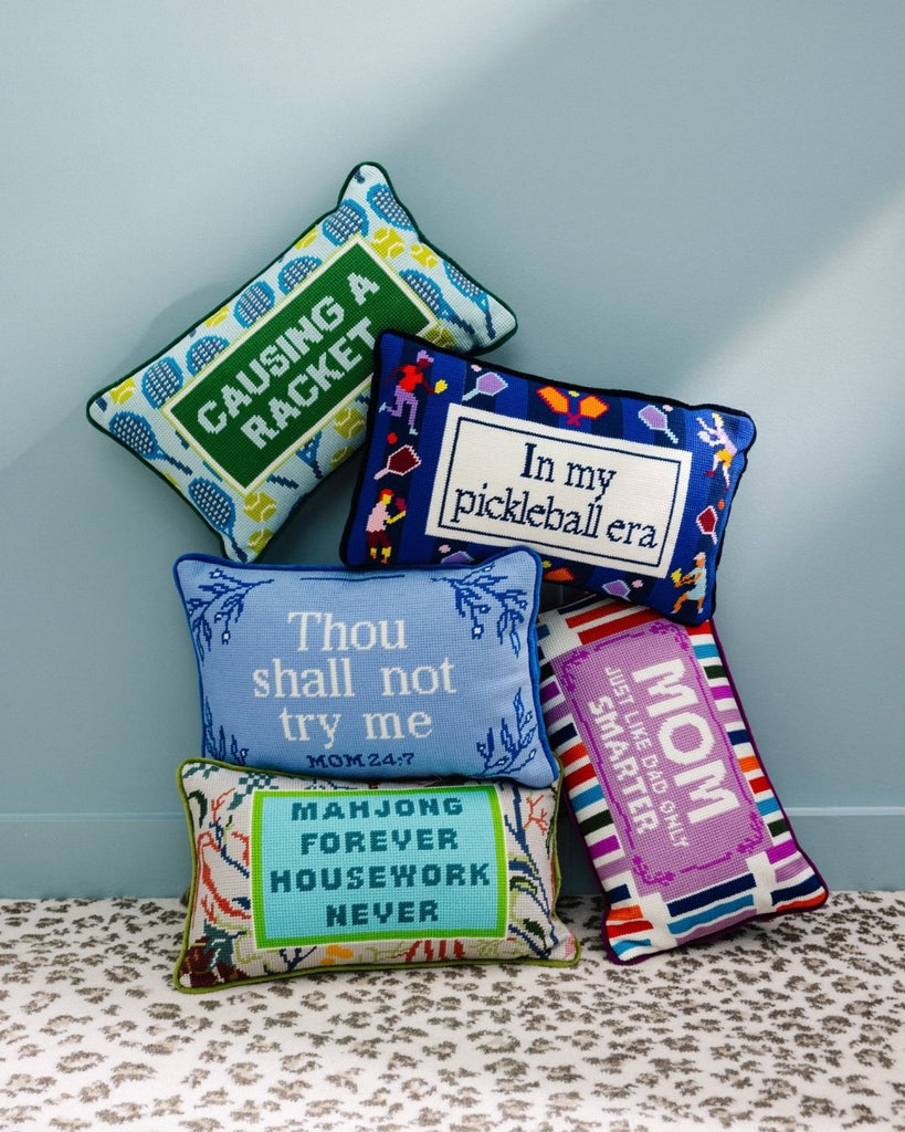 Try Me Needlepoint Pillow - Liza Pruitt