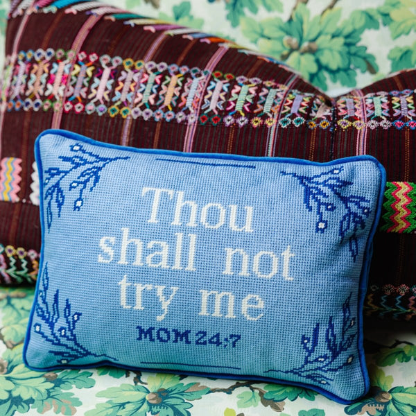 Try Me Needlepoint Pillow - Liza Pruitt