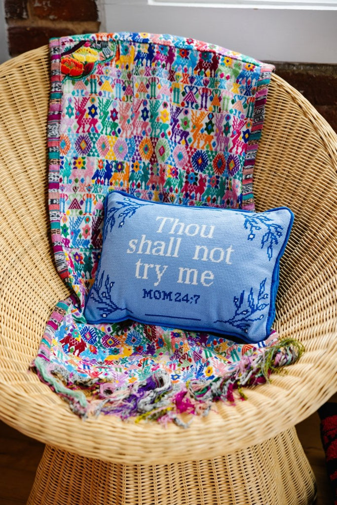 Try Me Needlepoint Pillow - Liza Pruitt