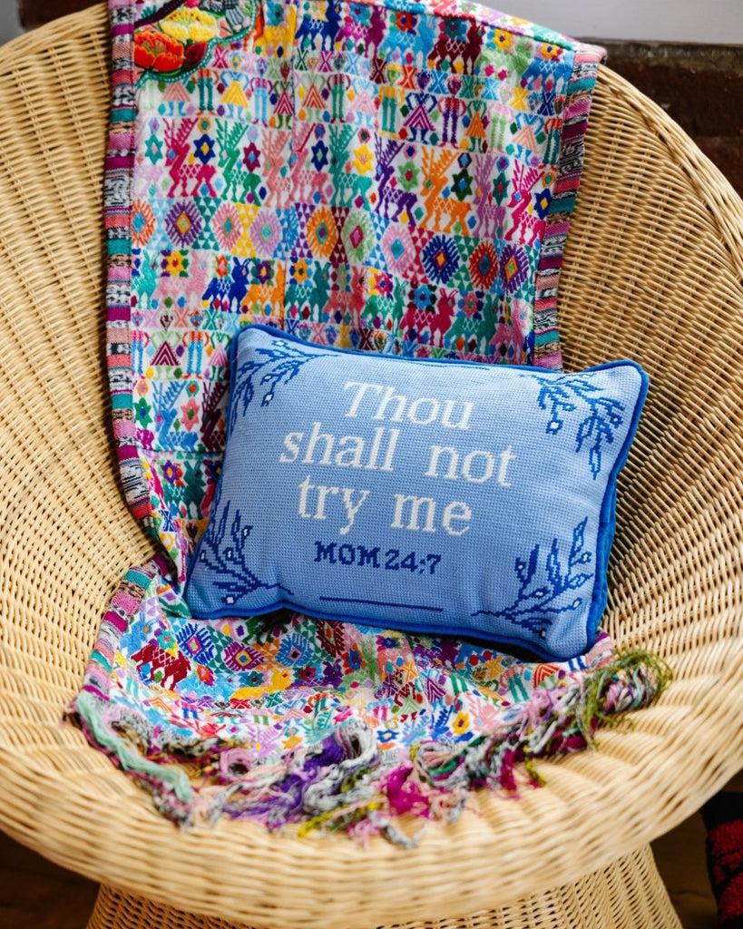 Try Me Needlepoint Pillow - Liza Pruitt