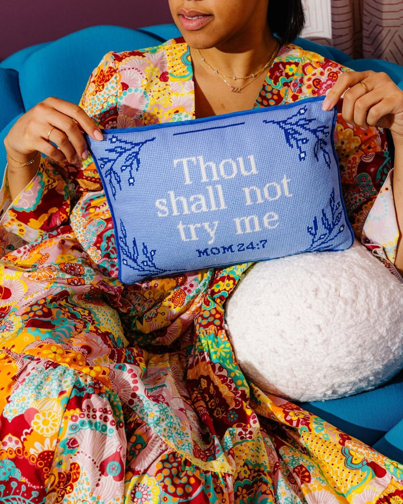 Try Me Needlepoint Pillow - Liza Pruitt