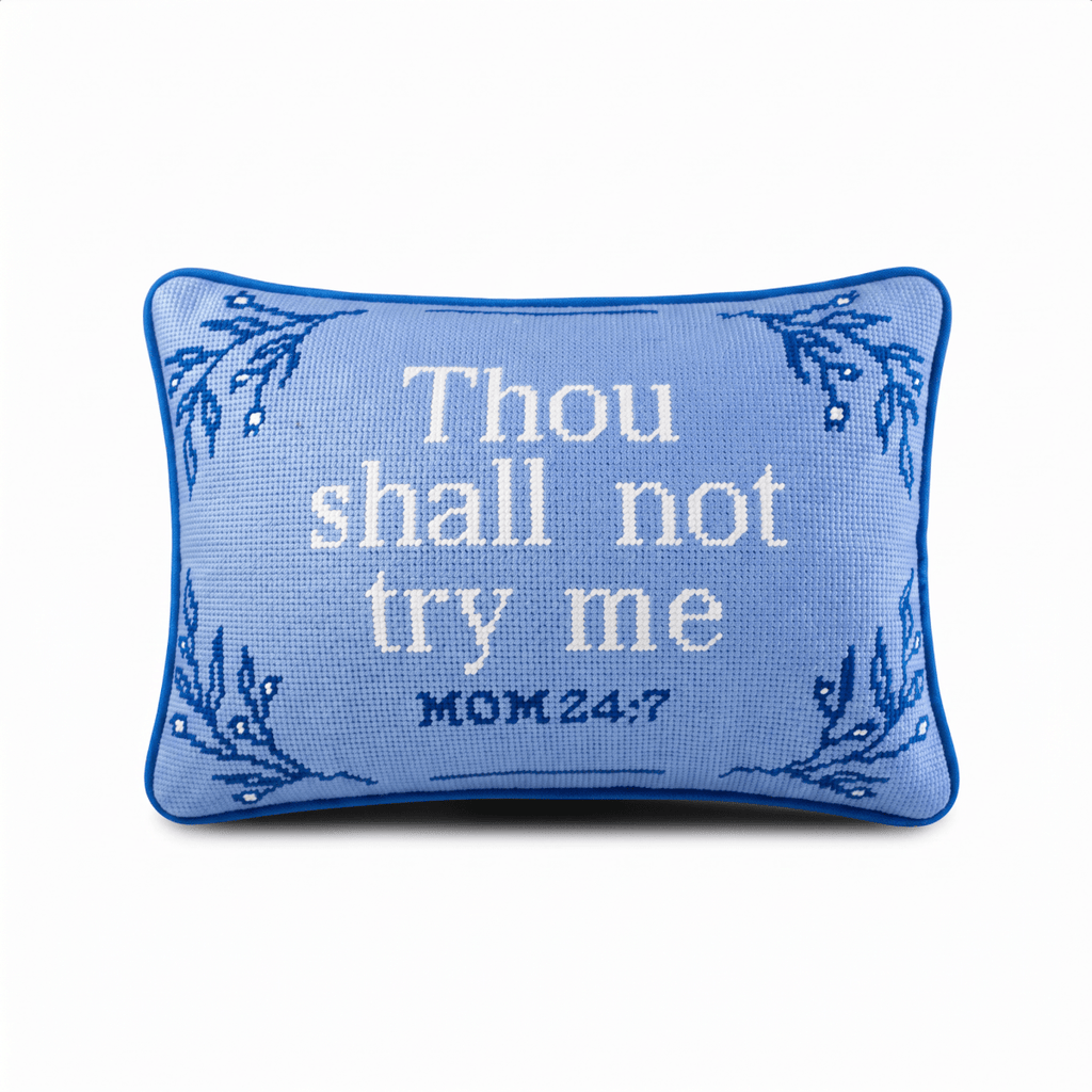 Try Me Needlepoint Pillow - Liza Pruitt