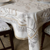 Tuileries Tablecloth Blockprinted Trim - Liza Pruitt
