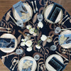 Tuileries Tablecloth Blockprinted Trim - Liza Pruitt