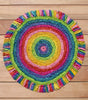 Tulum Raffia Placemat, colorful woven tabletop - Liza Pruitt