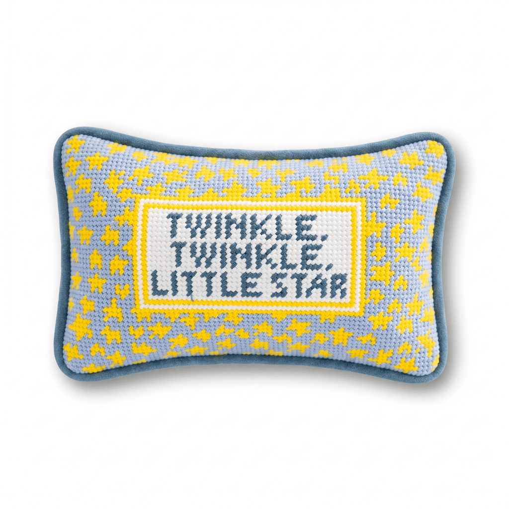 Twinkle Twinkle Mini Needlepoint Pillow - Liza Pruitt