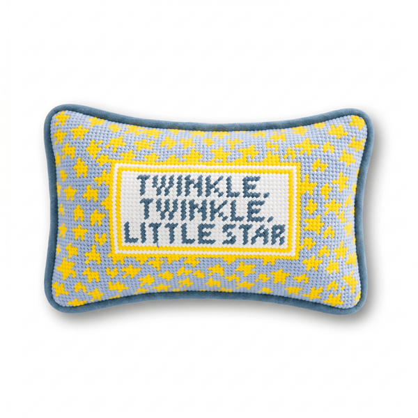 Twinkle Twinkle Mini Needlepoint Pillow - Liza Pruitt
