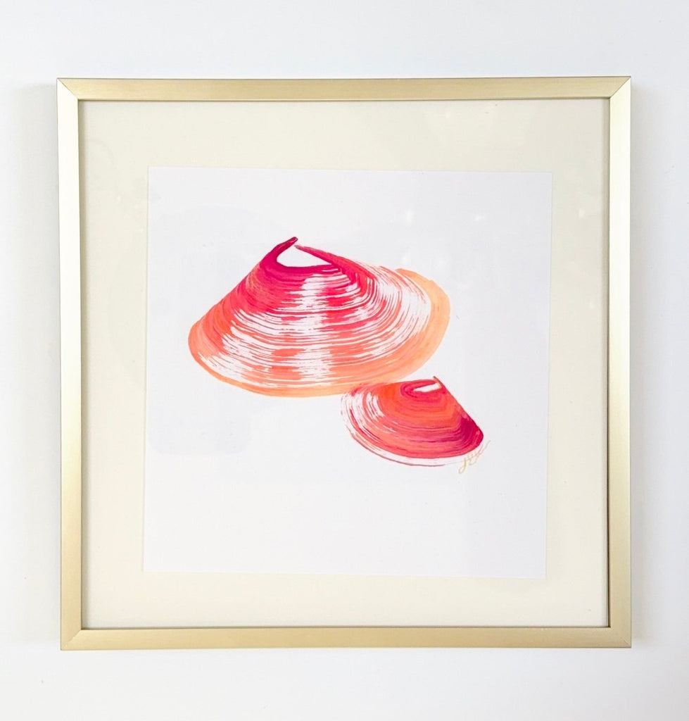 Two Shells 2 | 8" h x 8" w | Framed - Liza Pruitt