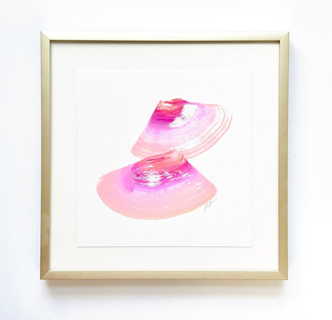 Two Shells 3 | 8" h x 8" w | Framed - Liza Pruitt