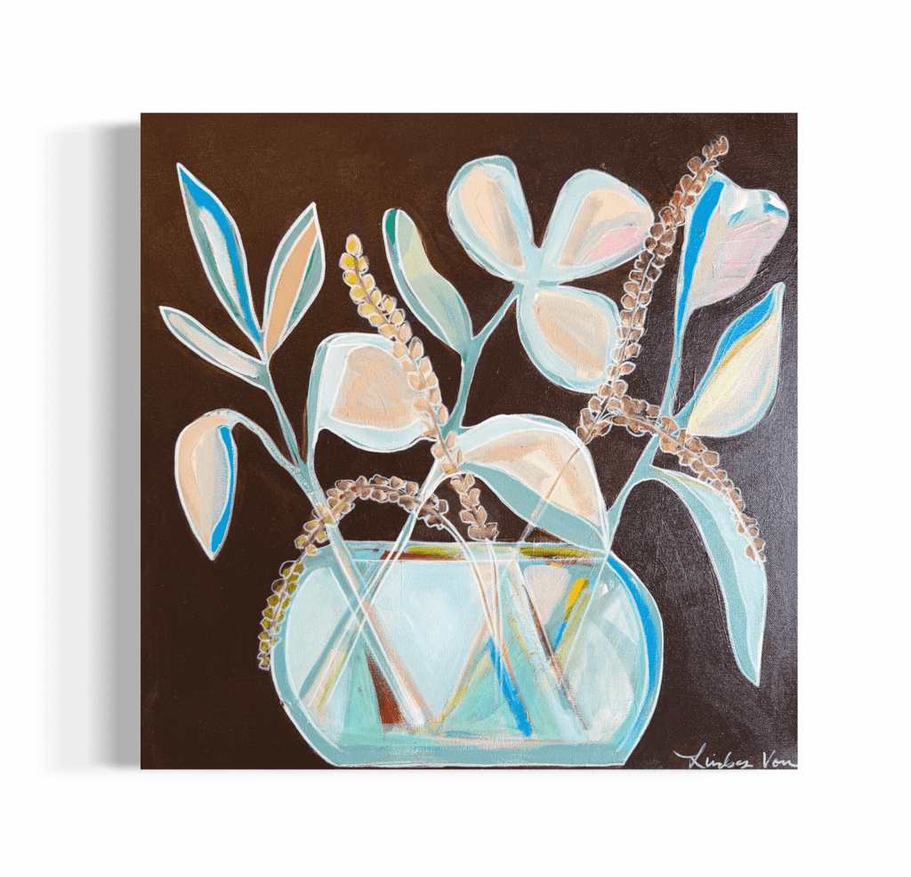 Umber Potted Play I | 20" h x 20" w - Liza Pruitt