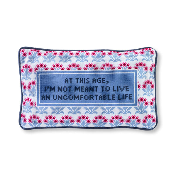 Uncomfortable Needlepoint Pillow - Liza Pruitt