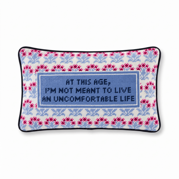 Uncomfortable Needlepoint Pillow - Liza Pruitt