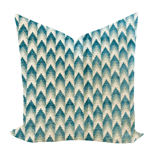 Ventron in Aqua by Brunschwig & Fils Pillow - Liza Pruitt