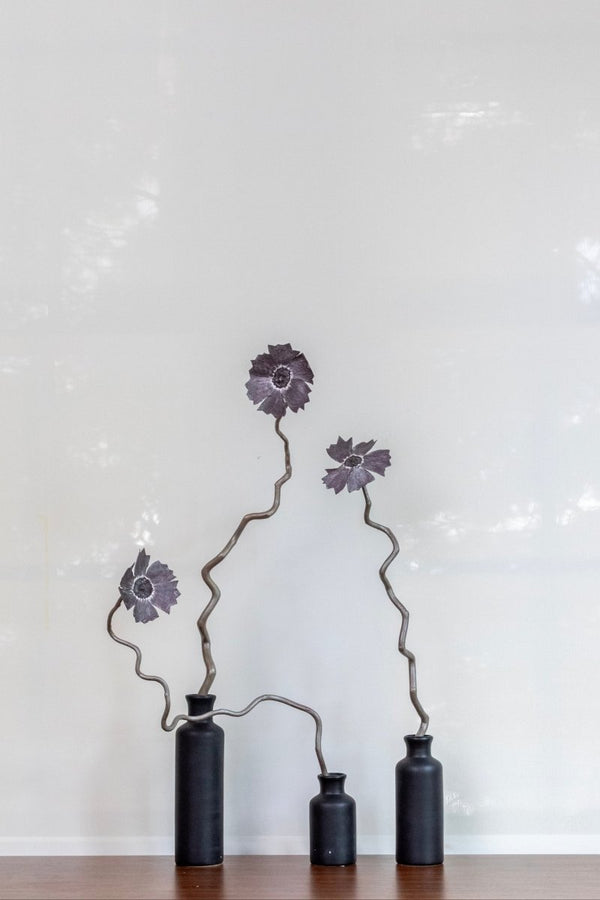 Violet Night Flower Triptych | 30 - 32" h - Liza Pruitt