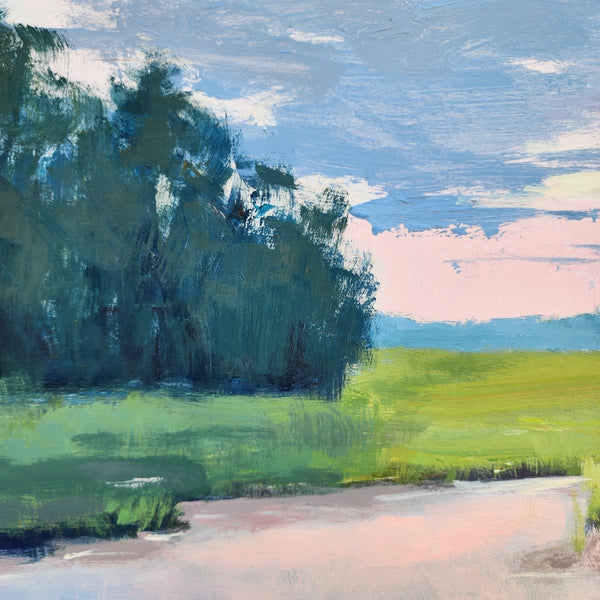 Warm Marsh Sunset | 18" h x 18" w - Liza Pruitt