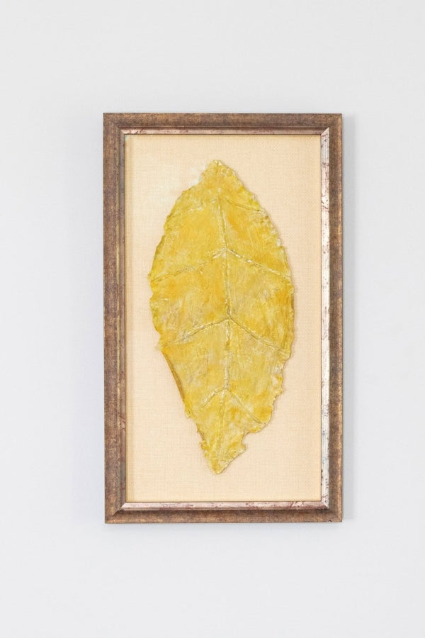 Warm Ochre Leaf I | 24" h x 14" w | Framed - Liza Pruitt