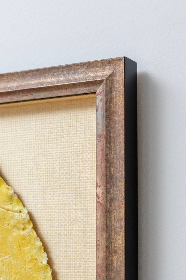 Warm Ochre Leaf I | 24" h x 14" w | Framed - Liza Pruitt