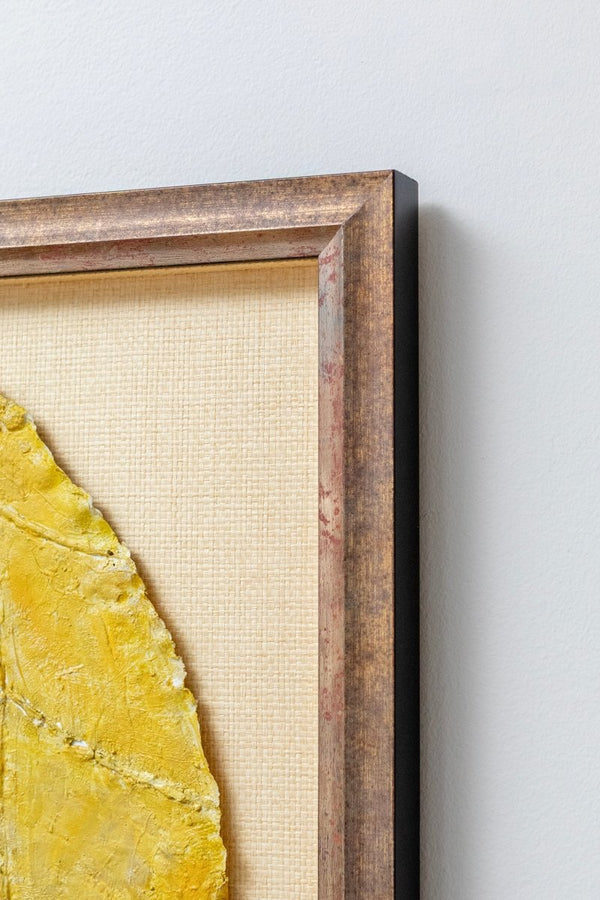Warm Ochre Leaf II | 24" h x 14" w | Framed - Liza Pruitt