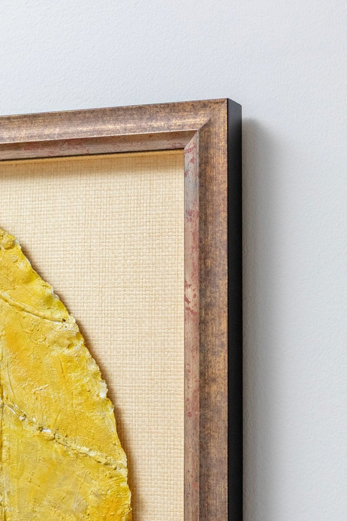 Warm Ochre Leaf II | 24" h x 14" w | Framed - Liza Pruitt