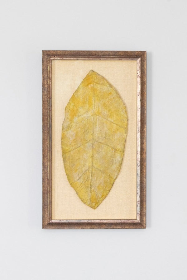 Warm Ochre Leaf II | 24" h x 14" w | Framed - Liza Pruitt