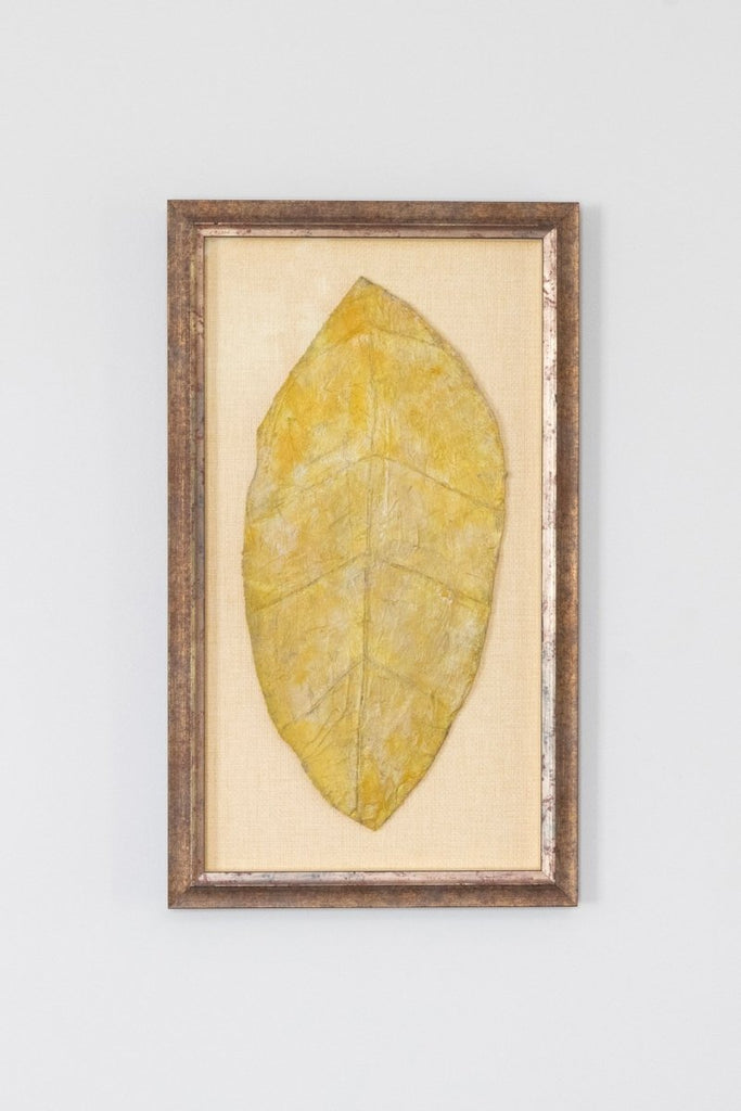 Warm Ochre Leaf II | 24" h x 14" w | Framed - Liza Pruitt