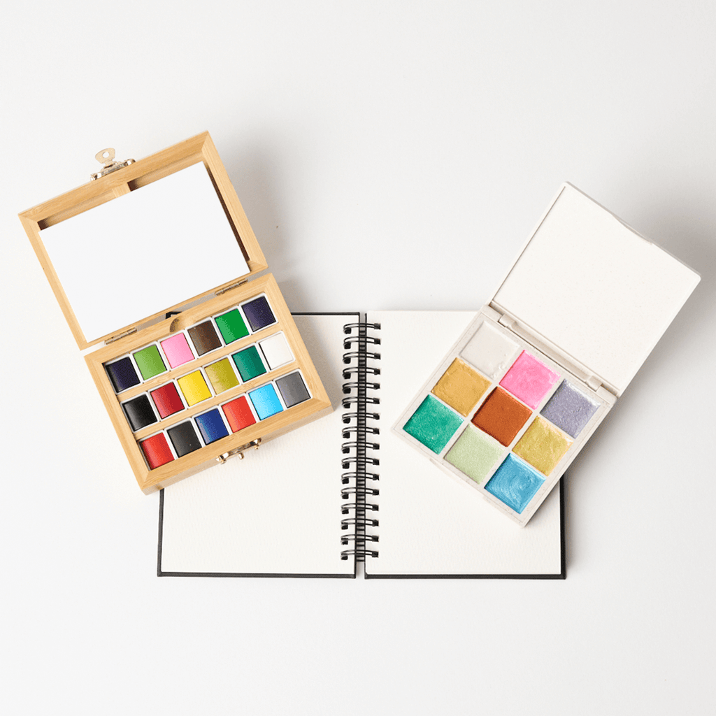 Watercolor Essentials Bundle | Bamboo Case, Metallics, & Paper Pad - Liza Pruitt