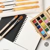 Watercolor Travel Set | Bamboo Case, Brushes, & Paper Pad - Liza Pruitt