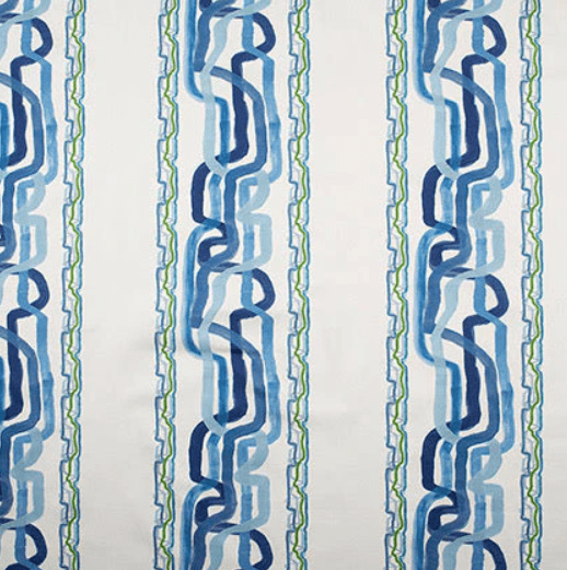 Whiskey Stripe in Forever Blue by Ferrick Mason Pillow Cover - Liza Pruitt