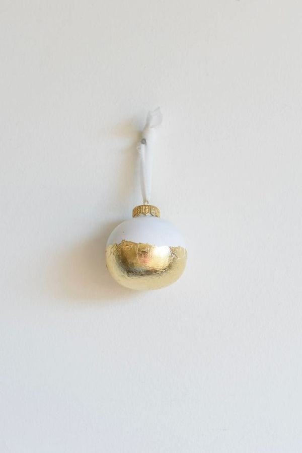 White Christmas Round Ornament | 3" h - Liza Pruitt